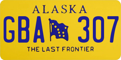 AK license plate GBA307