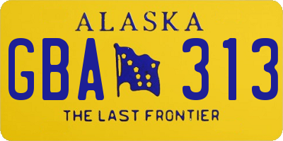 AK license plate GBA313