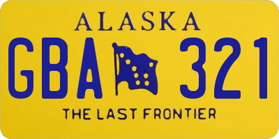 AK license plate GBA321