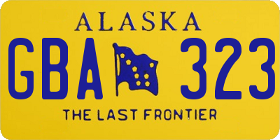 AK license plate GBA323
