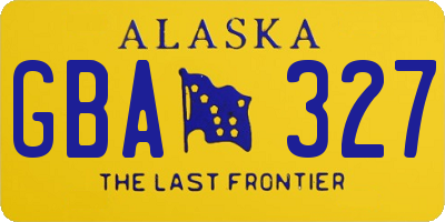 AK license plate GBA327