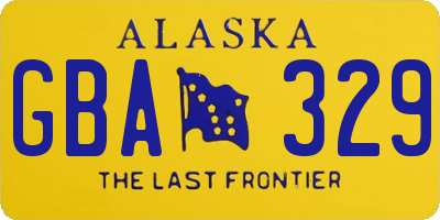 AK license plate GBA329