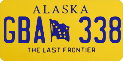AK license plate GBA338