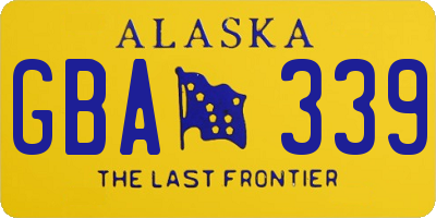 AK license plate GBA339