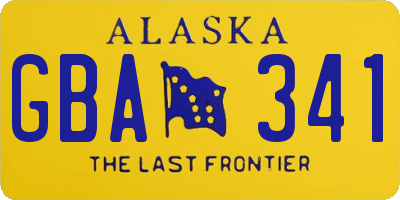 AK license plate GBA341