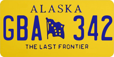AK license plate GBA342