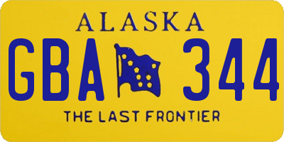 AK license plate GBA344