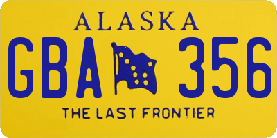 AK license plate GBA356
