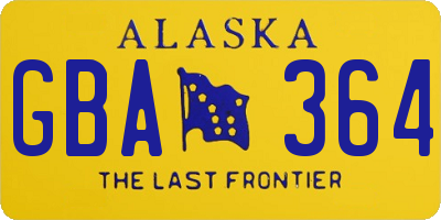 AK license plate GBA364