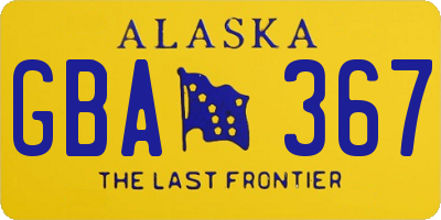 AK license plate GBA367