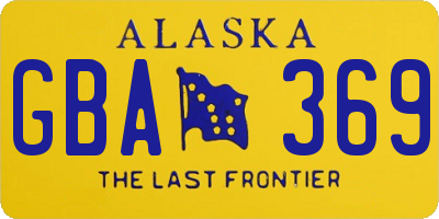 AK license plate GBA369