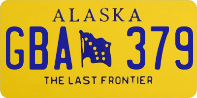 AK license plate GBA379