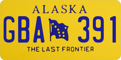 AK license plate GBA391