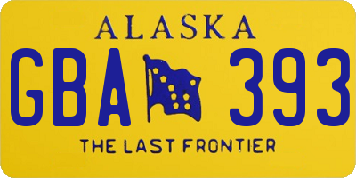 AK license plate GBA393