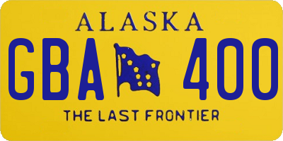 AK license plate GBA400