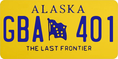 AK license plate GBA401