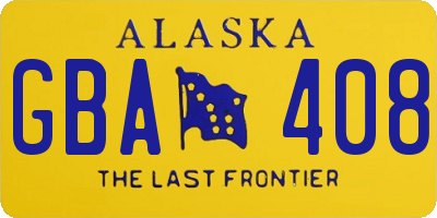 AK license plate GBA408