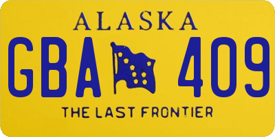 AK license plate GBA409
