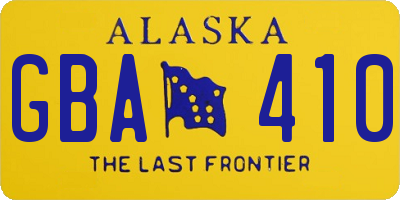 AK license plate GBA410