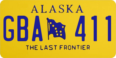 AK license plate GBA411