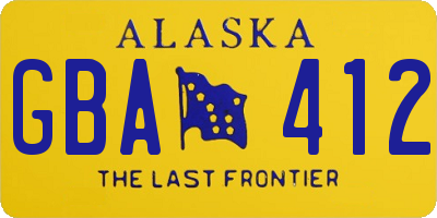 AK license plate GBA412