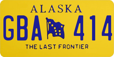 AK license plate GBA414