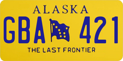 AK license plate GBA421