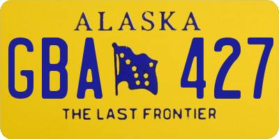 AK license plate GBA427