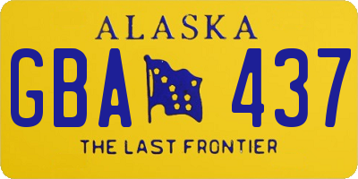 AK license plate GBA437