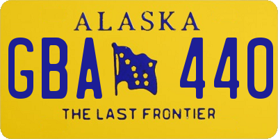 AK license plate GBA440