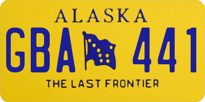 AK license plate GBA441