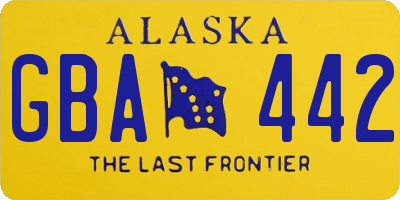 AK license plate GBA442