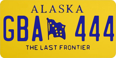 AK license plate GBA444