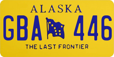 AK license plate GBA446