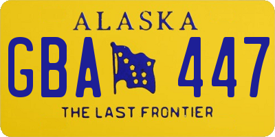 AK license plate GBA447