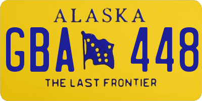 AK license plate GBA448