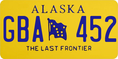 AK license plate GBA452
