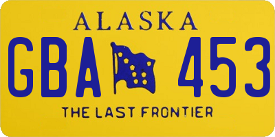 AK license plate GBA453