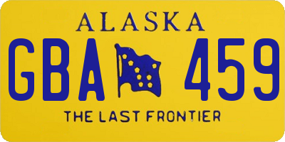 AK license plate GBA459