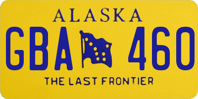 AK license plate GBA460