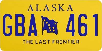 AK license plate GBA461
