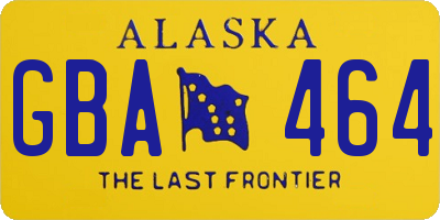 AK license plate GBA464
