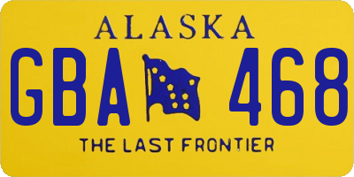 AK license plate GBA468