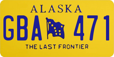 AK license plate GBA471