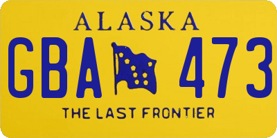 AK license plate GBA473