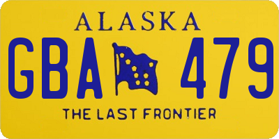 AK license plate GBA479