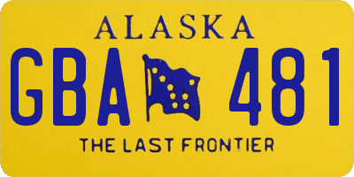 AK license plate GBA481
