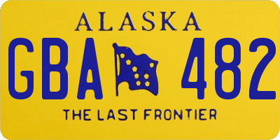 AK license plate GBA482