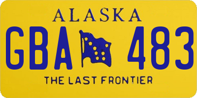 AK license plate GBA483