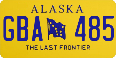 AK license plate GBA485